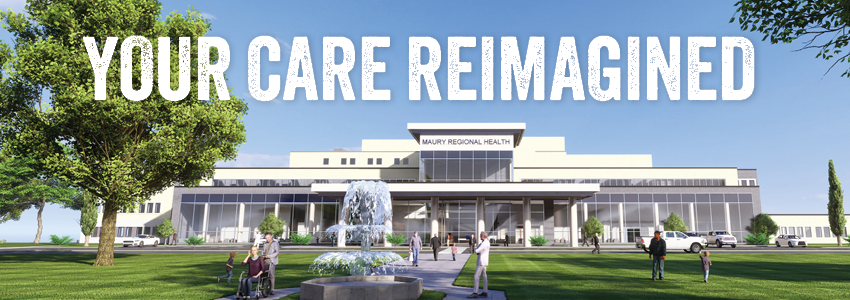 A rendering of the new front entrance for Maury Regional Medical Center produced by Wold Architects & Engineers.