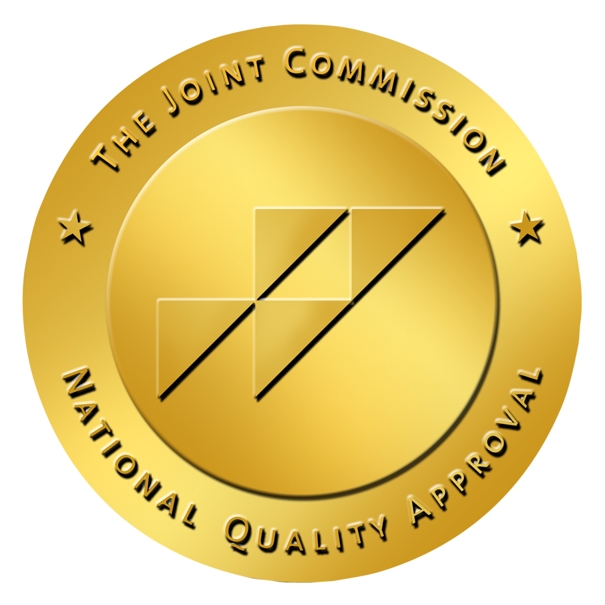 A golden seal logo for the Joint Commission.